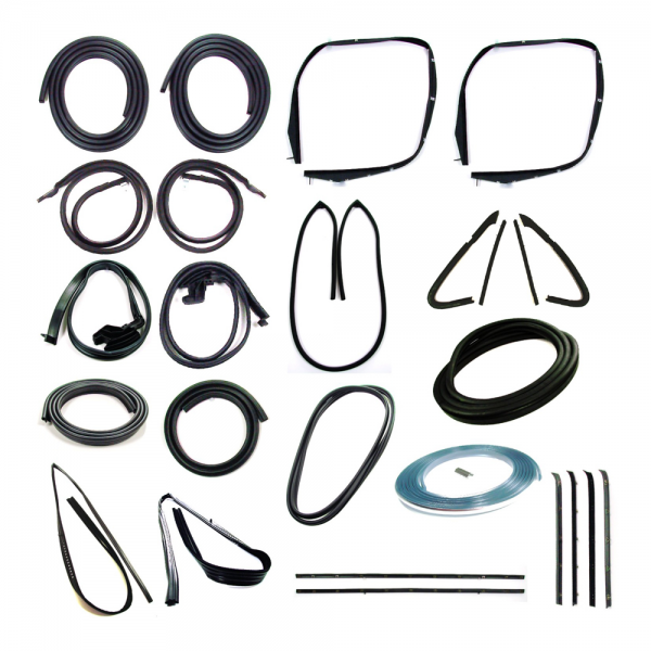 Rubber The Right Way - Master Weatherstrip Kit - With Chrome Trim