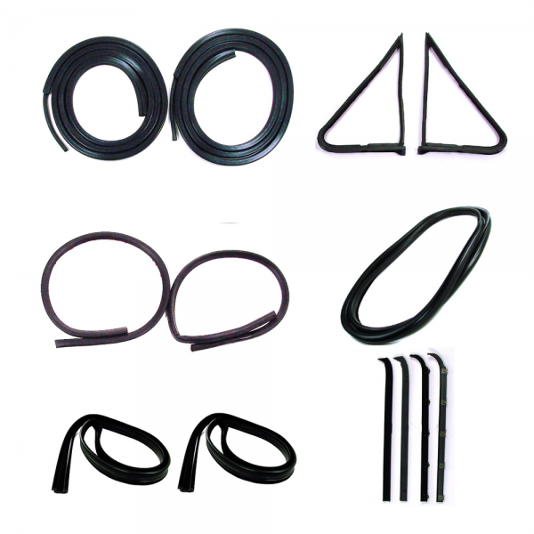 Rubber The Right Way - Master Weatherstrip Kit - Without Chrome Windshield Trim