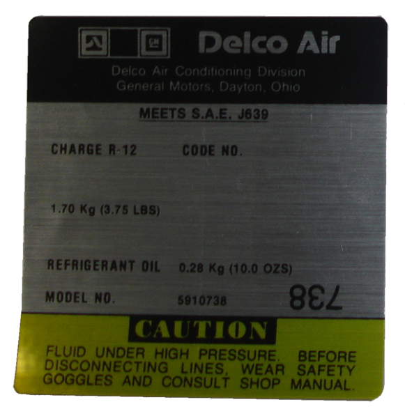 Rubber The Right Way - Air Conditioner Compressor Decal