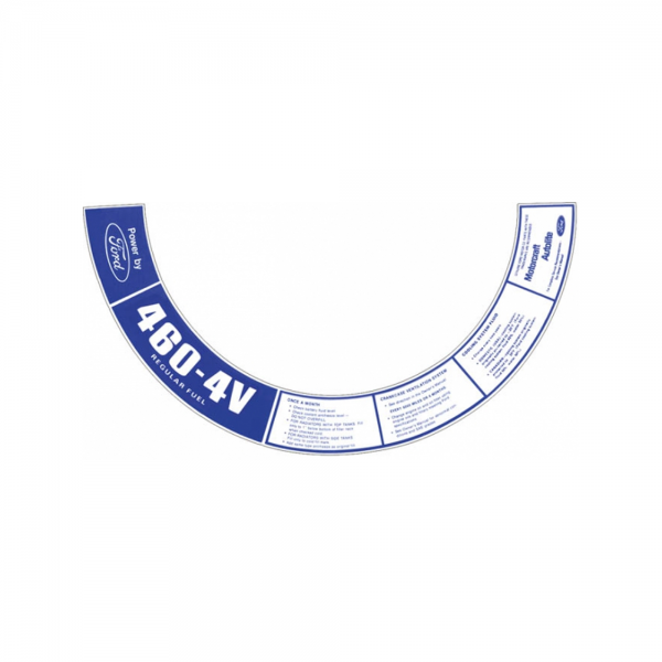 Rubber The Right Way - 460 4V Air Cleaner Decal