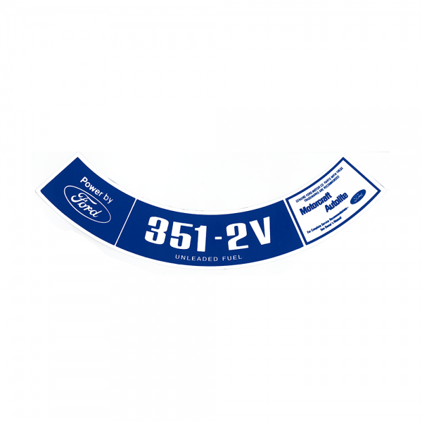 Rubber The Right Way - Air Cleaner Decal - 351-2V