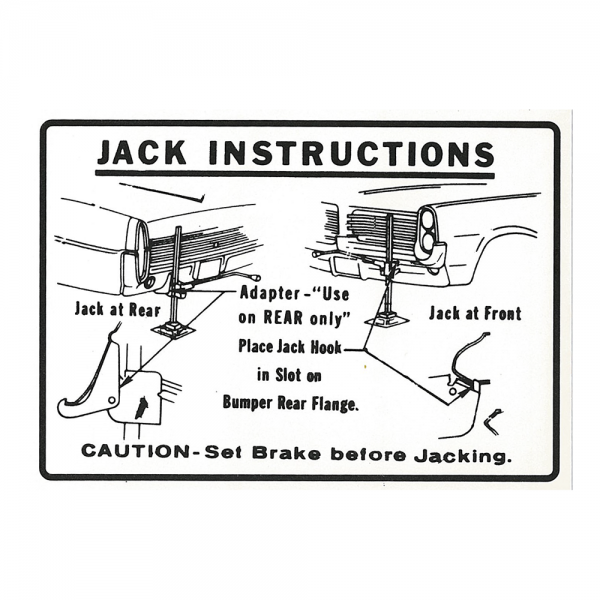 Jim Osborne Reproductions - Jack Instructions Decal