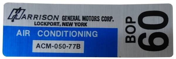 Rubber The Right Way - "Harrison" AC Evaporator Box Decal