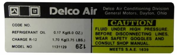 Rubber The Right Way - Delco AC Compressor Decal