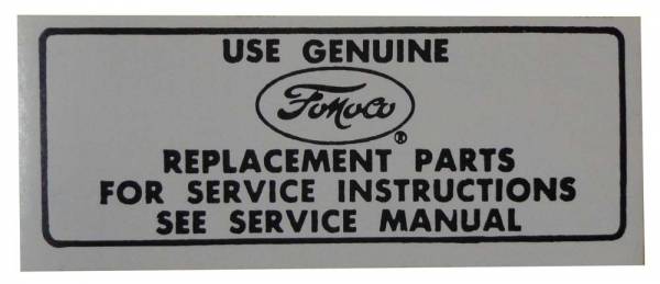Rubber The Right Way - Air Cleaner Service Instructions Decal