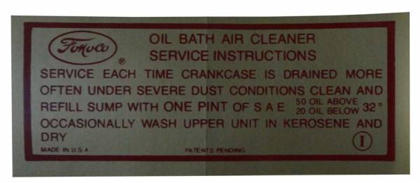 Rubber The Right Way - Air Cleaner Service Decal