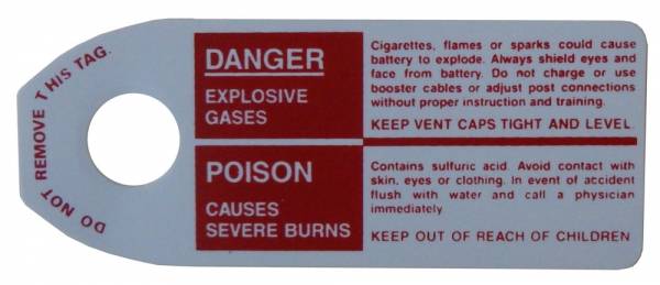 Rubber The Right Way - Autolite Battery Positive Terminal Tag