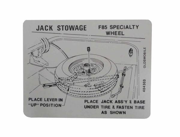 Rubber The Right Way - Spare Tire & Jack Stowage Decal