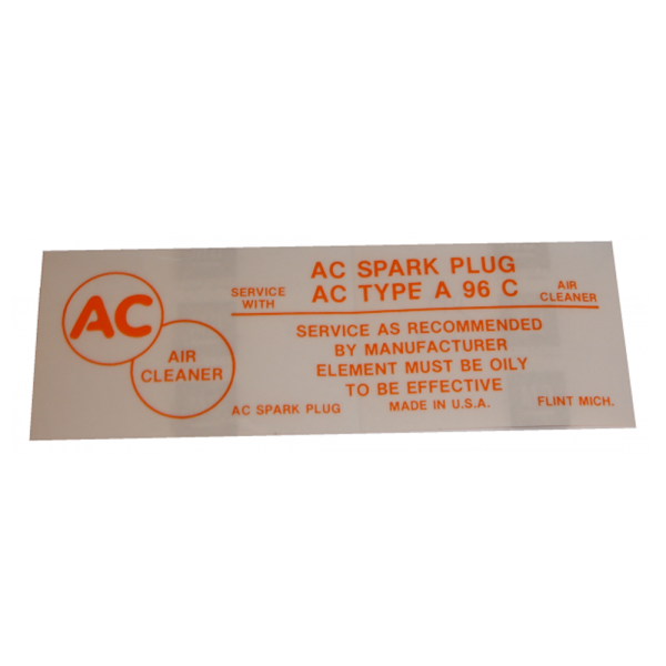 Rubber The Right Way - Air Cleaner Decal - Filter Type A96C