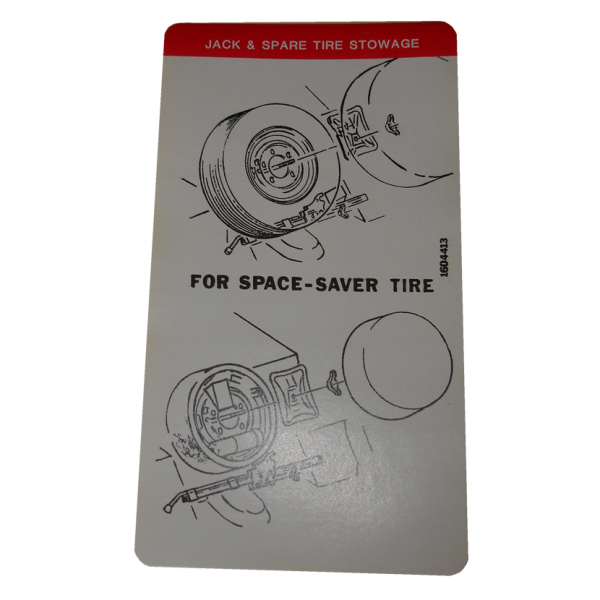 Rubber The Right Way - Tire & Jack Stowage Decal - In Trunk