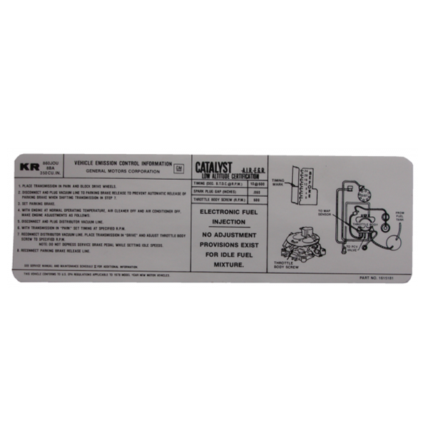Rubber The Right Way - 350 AT Emissions Decal