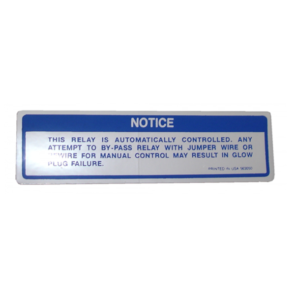 Rubber The Right Way - Diesel Glow Plug Decal
