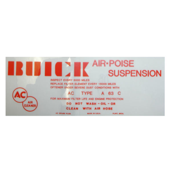 Rubber The Right Way - 4 BBL Carburetor With Air Poised Suspension Air Cleaner Decal