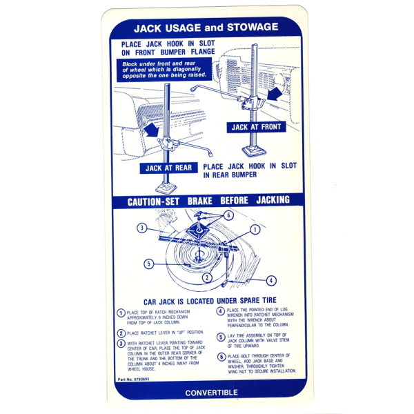 Jim Osborne Reproductions - Jack Stowage And Use Decal