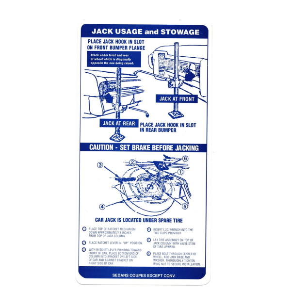 Jim Osborne Reproductions - Jack Stowage And Use Decal