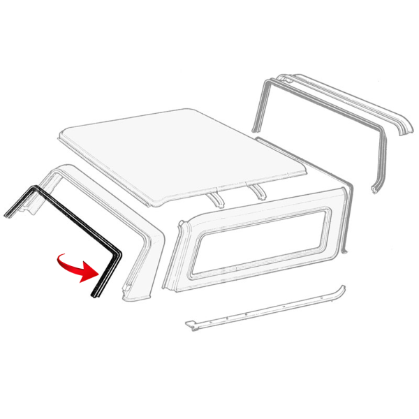 Tailgate Glass Run Channel - On Shell