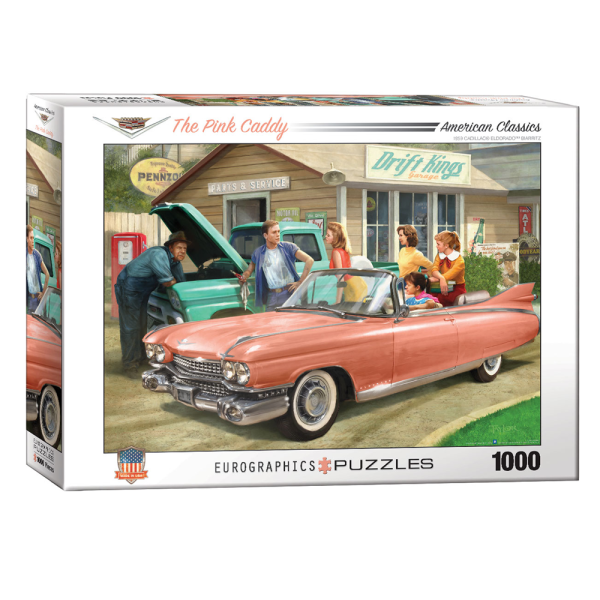 PZ-023P - 1959 Pink Cadillac Jigsaw Puzzle