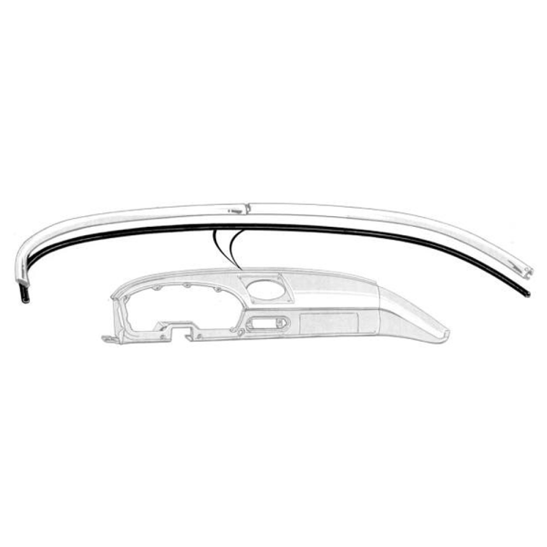 1957-58 Ford and Edsel dash garnish molding seal.
