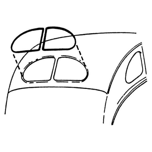 1938-40 Ford & Mercury rear window seal kit.