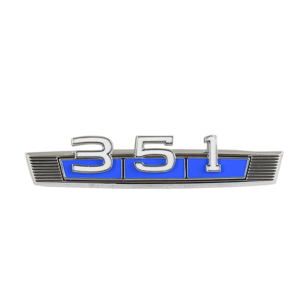 1969-77 Ford & Mercury Restoration Parts Front Fender Emblem "351" - Blue - Part #C9GZ-16228-A
