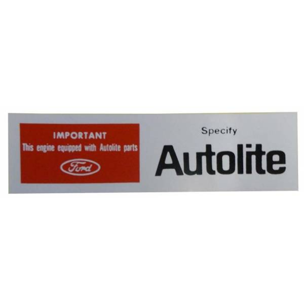 1968-72 Lincoln Restoration Parts Autolite Air Cleaner Decal - DL0103