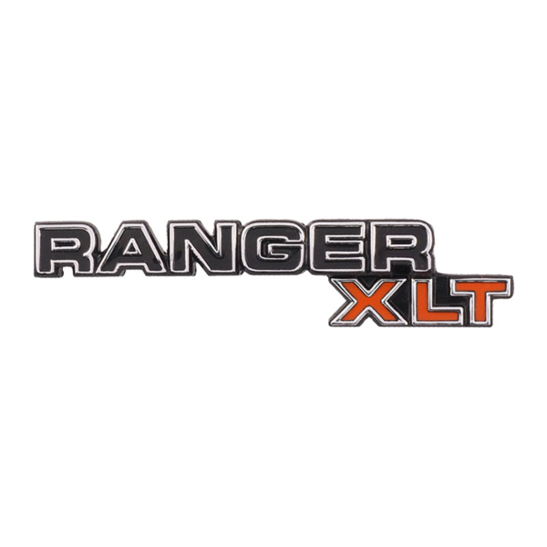 1977-79 Ford Truck & Bronco Restoration Parts Glove Box "Ranger XLT" Emblem - Part #D7TZ-1004460-C.