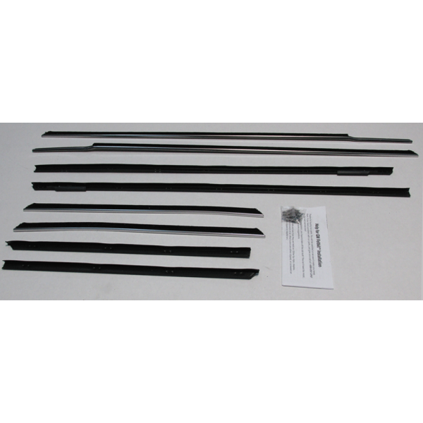 1961-62 Cadillac Restoration Parts Window Beltline Kit - Complete 8 Piece Kit - Pre-Cut & Formed As Original - Part #10-056X.