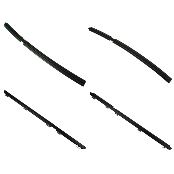 1984-96 Jeep Beltline Weatherstrip - Rear Door - Also Called Window Sweeps, Felts Or Fuzzies - 4 Pc. - Part #10-361X.