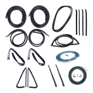 Master Weatherstrip Kit - With Chrome Windshield lock strip