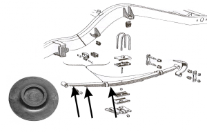 Rear Leaf Spring Anti-Squeak Pad