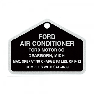 AC Compressor Aluminum Tag