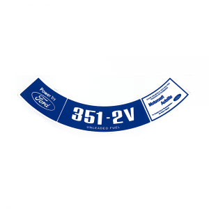 Air Cleaner Decal - 351-2V