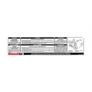 Fan Belt Warning Decal
