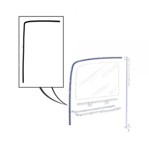 Window Run Channel - Flexible 6' Strip - All Black - 9/16" Tall 5/8" Wide