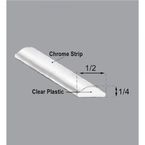 Rubber The Right Way - Lockstrip - Chrome - 1/2" Wide x 1/4" Tall - 17' 1" Long - Image 2