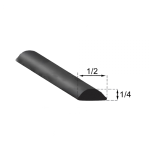 Rubber The Right Way - Lockstrip - Black - 1/2" Wide x 1/4" Tall - 15' Long - Image 2
