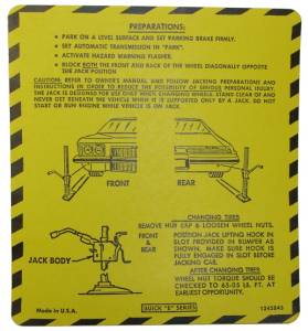 Jack Instructions Decal