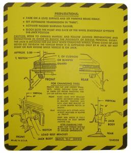 Jack Instructions Decal