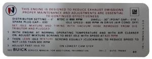 Automatic Transmission Emission Decal - 350-2V