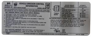 Automatic Transmission Emission Decal - 455-4V