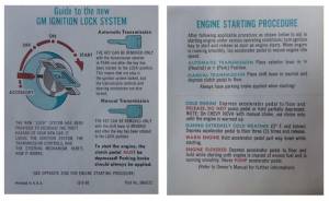 Ignition Lock / Start Instructions - Sleeve 6