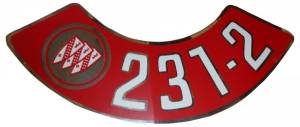 Air Cleaner Decal - 231-2V