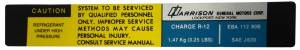 Harrison Evaporator Box Decal