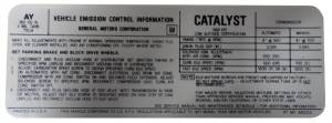 Manual & Automatic Transmission Emission Decal - 350-4V