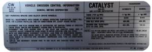 Automatic & Manual Transmission Emission Decal - 305-2V