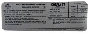 Manual & Automatic Transmission Emission Decal - 305-2V