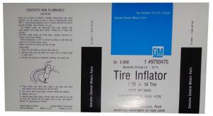 Space Saver Spare Tire Inflator Decal
