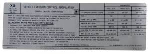 Manual & Automatic Transmission Emission Decal - 250-1V