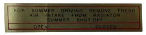 Heater Blower Decal