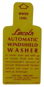 Windshield Washer Bottle Bracket Decal